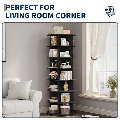 7-Tier Rotating Shoe Rack Tower 360° Spinning Freestanding Shoe Organizer for Closet and Entryway