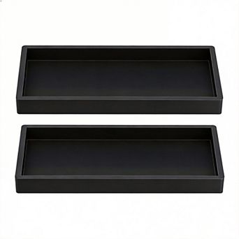 Bathroom Vanity Tray Silicone Counter Tray 2 pc