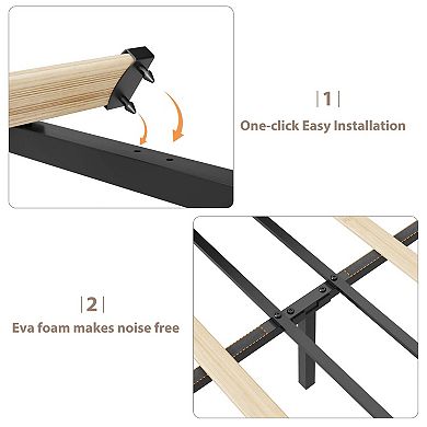 Teddy Fleece Bed Frame, Cloud Cream Bed Frame with 2 Storage Drawer and Adjustable Headboard