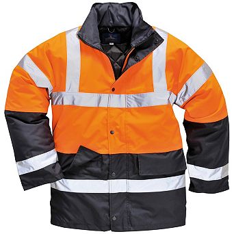 Portwest Unisex Hard-wearing Hi Vis Traffic Jacket / Safetywear / Workwear