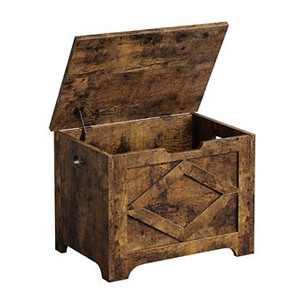 23.6" Storage Bench ,Wooden Toy Chest with Safety Hinge, Multi-Functional Entryway,Easy Assembly