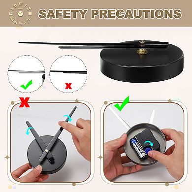 39.37-47.24 Inch Modern Frameless DIY Wall Clock 1Pc