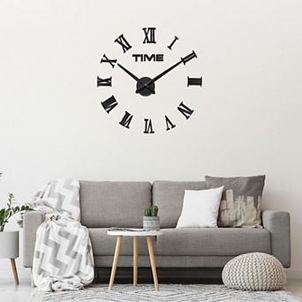 39.37-47.24 Inch Modern Frameless DIY Wall Clock 1 pc