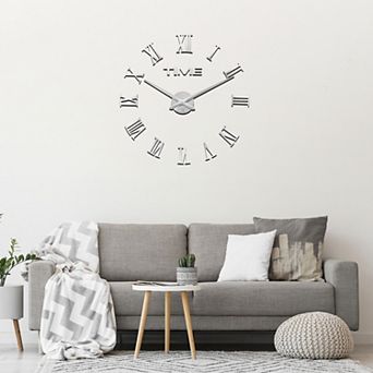 39.37-47.24 Inch Modern Frameless DIY Wall Clock 1 pc