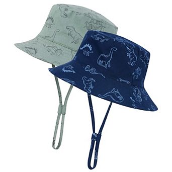 2-Pack Bucket Hat UPF 50+ Wide Brim Sun Protection Beach Hats for Boy