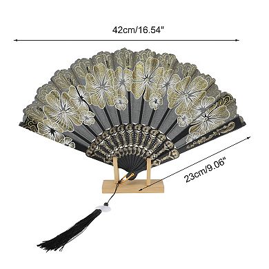 Rose Lace with Tassel Folding Fan 1 Pc