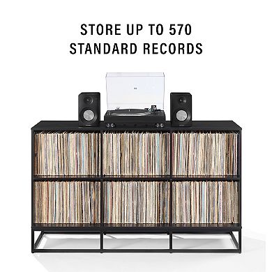 Crosley ENZO 6-Cube Record Player Stand With Vinyl Storage