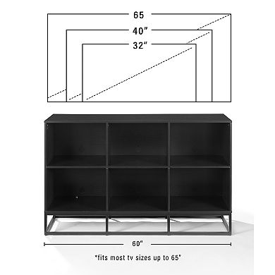 Crosley ENZO 6-Cube Record Player Stand With Vinyl Storage