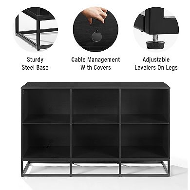 Crosley ENZO 6-Cube Record Player Stand With Vinyl Storage