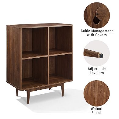 Crosley LIAM 4-Cube Record Player Stand With Vinyl Storage