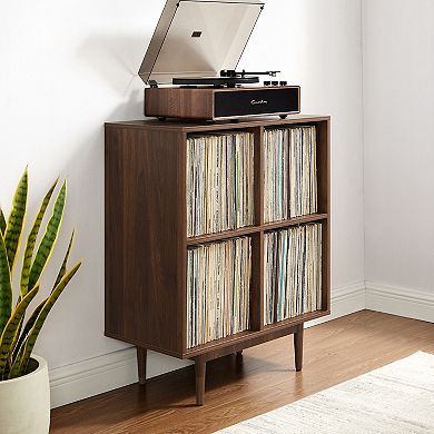 Crosley LIAM 4-Cube Record Player Stand With Vinyl Storage