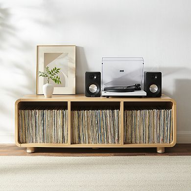 Crosley ZOE Large Record Player Stand With Vinyl Storage