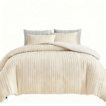 Queen Size Duvet Cover Set with Tufted Design