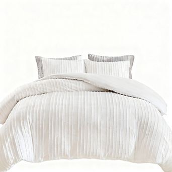 Queen Size Duvet Cover Set with Tufted Design