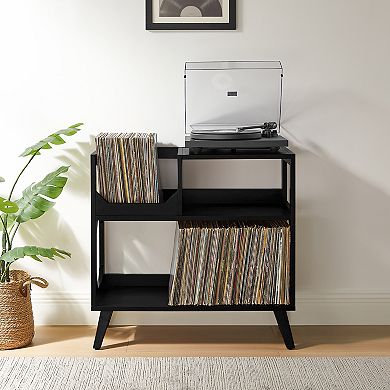 Crosley Asheville Medium Record Player Stand & Vinyl Storage