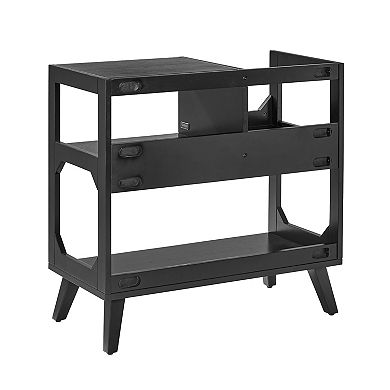 Crosley Asheville Medium Record Player Stand & Vinyl Storage