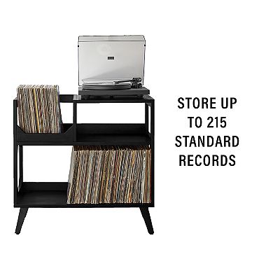 Crosley Asheville Medium Record Player Stand & Vinyl Storage