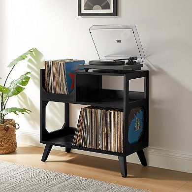 Crosley Asheville Medium Record Player Stand & Vinyl Storage