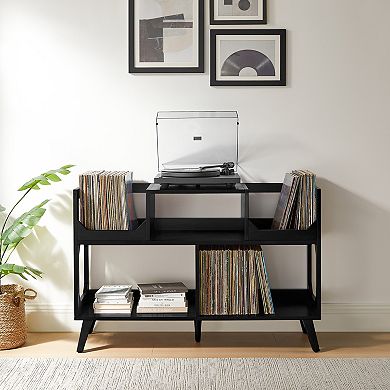 Crosley Asheville Large Record Player Stand & Vinyl Storage