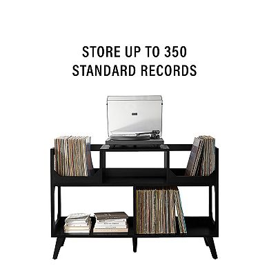 Crosley Asheville Large Record Player Stand & Vinyl Storage