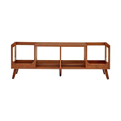 Crosley Asheville Low Record Player Stand With Vinyl Storage