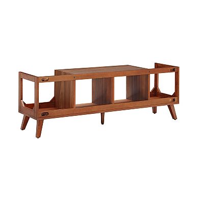 Crosley Asheville Low Record Player Stand With Vinyl Storage