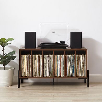 Crosley Greenwich Medium Record Player Stand With Vinyl Storage
