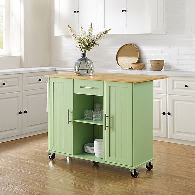 Crosley Stella Rolling Kitchen Cart with Storage