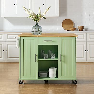Crosley Stella Rolling Kitchen Cart with Storage
