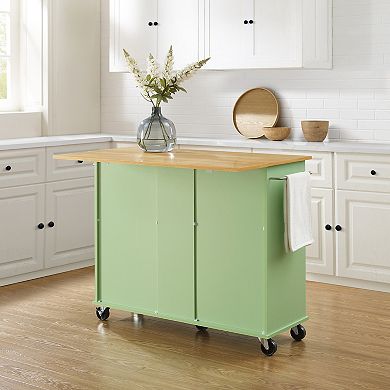 Crosley Stella Rolling Kitchen Cart with Storage