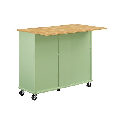 Crosley Stella Rolling Kitchen Cart with Storage