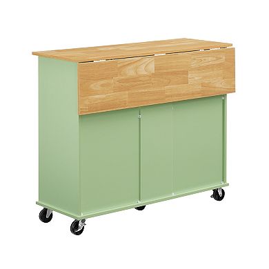 Crosley Stella Rolling Kitchen Cart with Storage