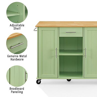 Crosley Stella Rolling Kitchen Cart with Storage