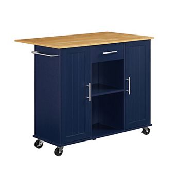 Crosley Stella Rolling Kitchen Cart with Storage
