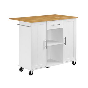 Crosley Stella Rolling Kitchen Cart with Storage