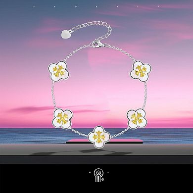 Mother of Pearl 18K Plated Women's Bracelet 6.9"+2" Adjustable