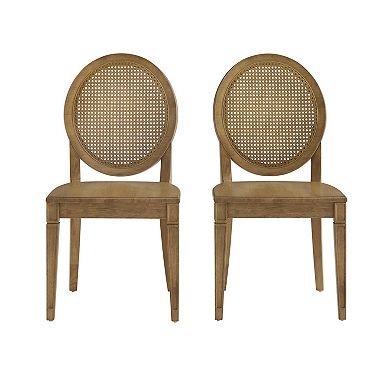 Crosley KATIA Cane-Back Dining Chair Set of 2