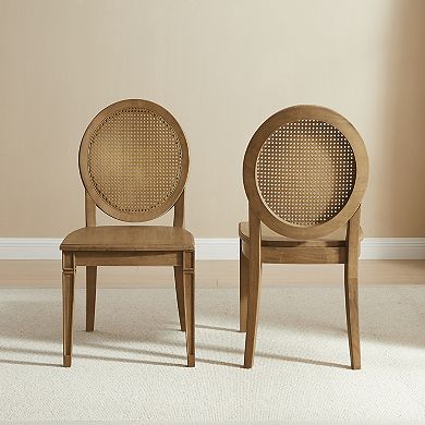 Crosley KATIA Cane-Back Dining Chair Set of 2