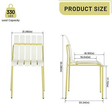WOW PIONEER Modern Stackable Table and Chair Set for Indoor and Outdoor Use