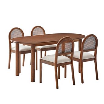 Crosley KENNEDY 5 pc Dining Table Set with Upholstered Chairs