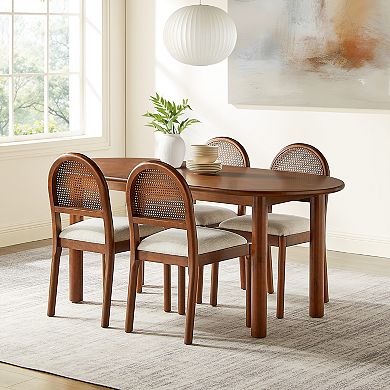 Crosley KENNEDY 5-Piece Dining Table Set with Upholstered Chairs