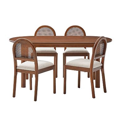 Crosley KENNEDY 5-Piece Dining Table Set with Upholstered Chairs