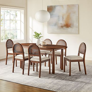 Crosley Kennedy 7-Piece Dining Table and Upholstered Chairs Set