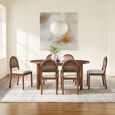 Crosley Kennedy 7-Piece Dining Table and Upholstered Chairs Set