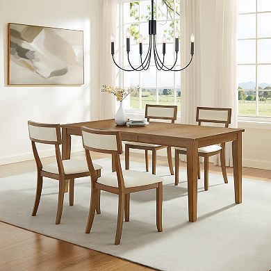 Crosley ALESSIA 5-Piece Dining Table Set with Upholstered Chairs