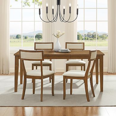 Crosley ALESSIA 5-Piece Dining Table Set with Upholstered Chairs
