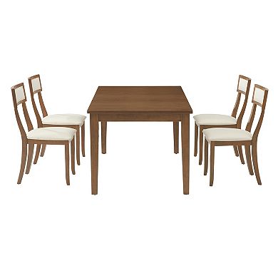 Crosley ALESSIA 5-Piece Dining Table Set with Upholstered Chairs