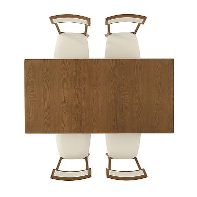 Crosley ALESSIA 5-Piece Dining Table Set with Upholstered Chairs