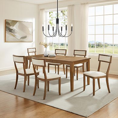 Crosley ALESSIA 7-Piece Dining Table Set with Upholstered Chairs