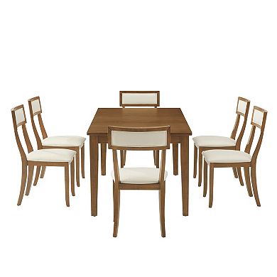 Crosley ALESSIA 7-Piece Dining Table Set with Upholstered Chairs